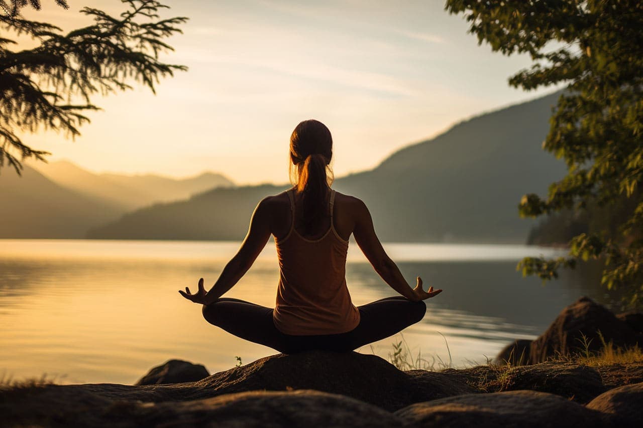 Peace and calm through yoga in nature
