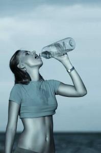 Runner Drinking from Water Bottle